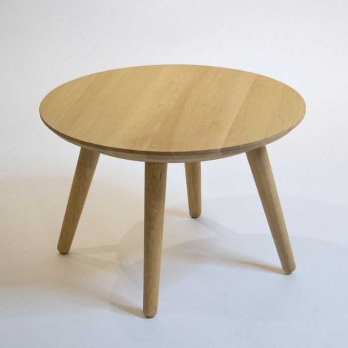 Kaffeetisch rund Anglia C2 aus massivem Eichenholz, Masse Ø70x40 cm, Farbe Natur [3]