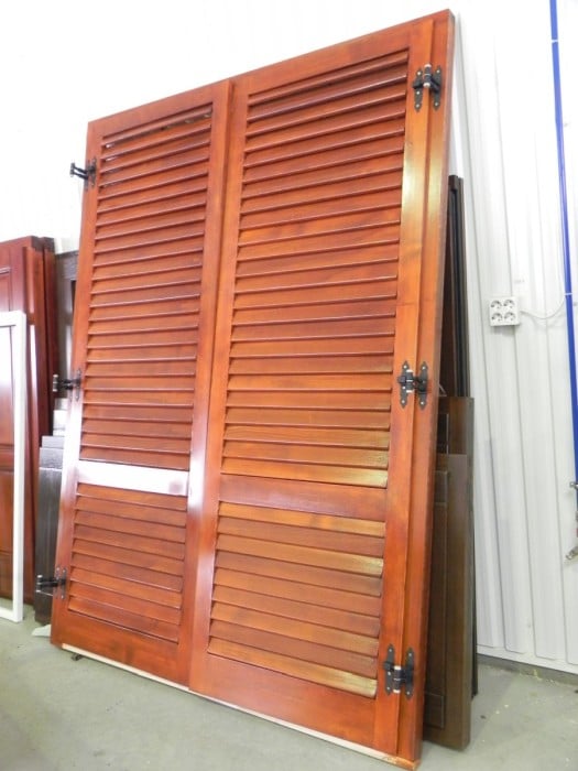 Shutters made of  wood with fixed slats [3]