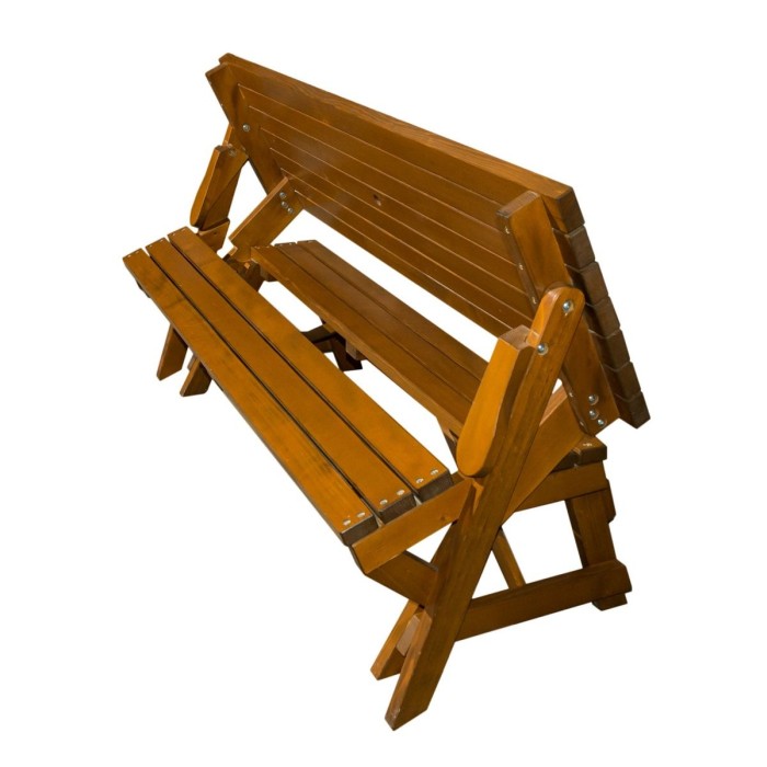 Set SALZBURG MEDIU 2+2 persoane  din lemn masiv de rasinos 138x150 cm pentru gradina sau terasa o masa si doua banci culoare maro [2]