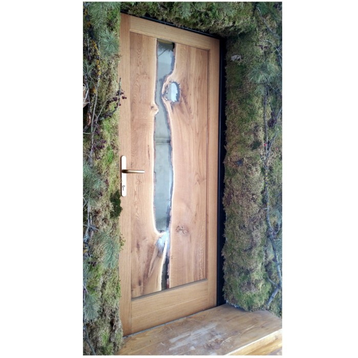 Exterior door made of triple-layered wood with epoxy resin model 37 Bucin Mob [3]