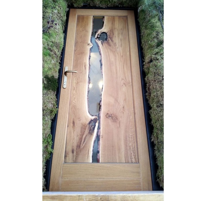 Exterior door made of triple-layered wood with epoxy resin model 37 Bucin Mob [4]