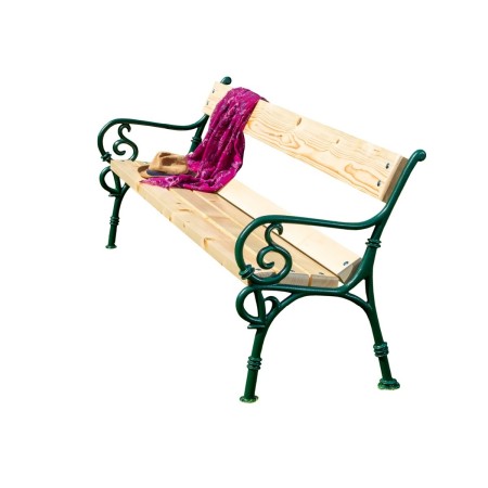 Banci de gradina - Banca SCHLOSSPARK din lemn masiv de rasinos 190x38 cm pentru terasa sau gradina 3 persoane culoare natur