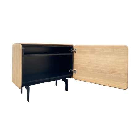 Comodă Round – 2 Module 80x40 cm din Stejar Masiv - BucinMob [3]