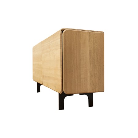 Round Chest of Drawers – 2 Modules 160×40 cm Natural Oak | BucinMob [4]