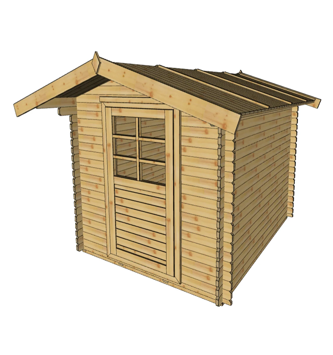 Gerätehäuser - Gartenhaus Elsa – Massivholz im klassischen Stil - BucinMob