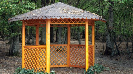 GARTENHÄUSER AUS MASSIVHOLZ - Sechseckiger Gartenpavillon aus Nadelholz