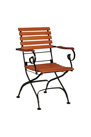 Garden chairs - FLORENZ armchair made of solid acacia wood 40 x 36 cm for terrace or garden brown color