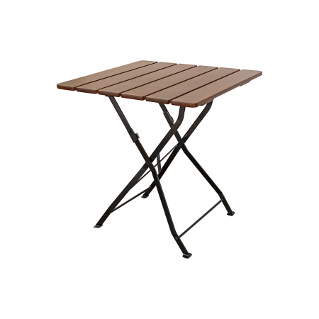 BISTRO CLASSIC table in solid acacia wood for the garden or terrace 700x700 mm dark brown color [1]