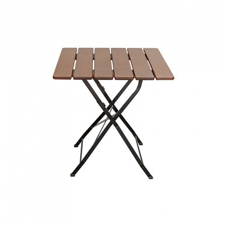 Mese de gradina - Masa BISTRO CLASIC din lemn masiv de salcam pentru gradina sau terasa 700x700 mm culoare maro inchis