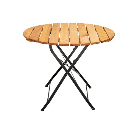 Garden tables - BISTRO CLASIC round table made of acacia wood for garden or terrace Ø92x73 cm natural color