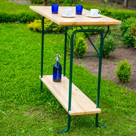 STEH table made of solid resinous wood for garden or terrace natural color [4]