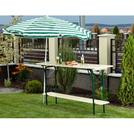 STEH table made of solid resinous wood for garden or terrace natural color [5]