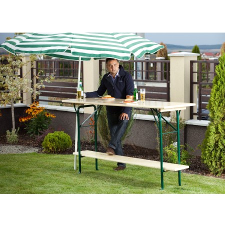 STEH table made of solid resinous wood for garden or terrace natural color [2]