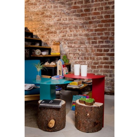 PACKMANN coffee table made of solid resinous wood 50x60 cm for living room natural color [3]
