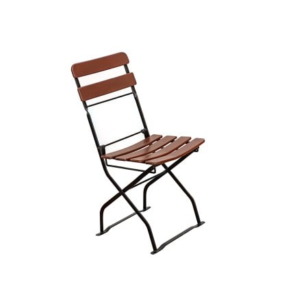 Scaune de gradina - Scaun BISTRO CLASIC cu lamele curbe din lemn masiv de salcam 40x36 cm pentru terasa sau gradina culoare maro