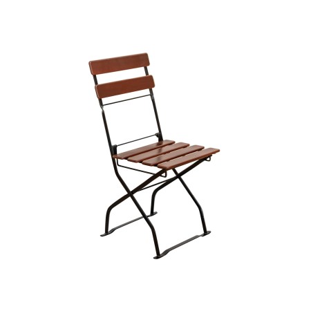 Scaune de gradina - Scaun BISTRO CLASIC cu lamele drepte din lemn de salcam 40x33 cm pentru gradina sau terasa culoare  maro