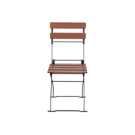 BISTRO CLASIC chair made of acacia wood for garden or terrace 40x33 cm straight slats brown color [1]