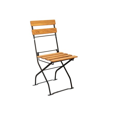 Garden chairs - BISTRO CLASIC chair made of acacia wood for garden or terrace 40x33 cm straight slats natural color