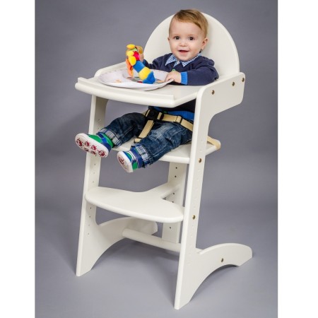 Scaun Înalt Kid Alb – Fag Masiv 810x450x913 mm - BucinMob [3]