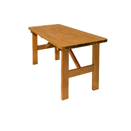 WIESBADEN set made of solid resinous wood 180x60 cm for garden or terrace a table and two benches cherry color [1]