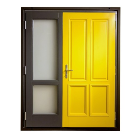 Usi de exterior din lemn stratificat - Ușă Molid Triplustratificat 1500x2000 – Exterior Model 18 - BucinMob