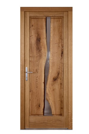 Wooden windows and doors - Oak Door with Epoxy Resin – Exterior 1000×2000 Model 37 | BucinMob