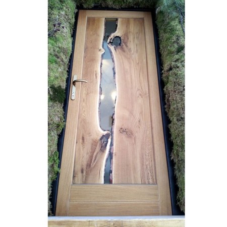 Ușă Stejar cu Rășină Epoxidică – Exterior 1000x2000 Model 37 - BucinMob [3]