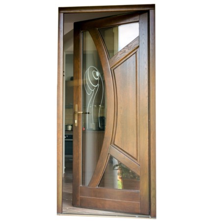 Ușă Exterior Stejar 1000x2000 – Model 1 Lemn Triplustratificat - BucinMob [1]