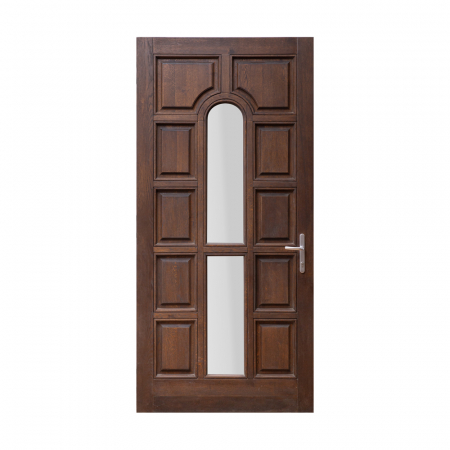 Usi de exterior din lemn stratificat - Ușă Exterior Stejar Triplustratificat – Model 35 Grandios 2000x2000 - BucinMob
