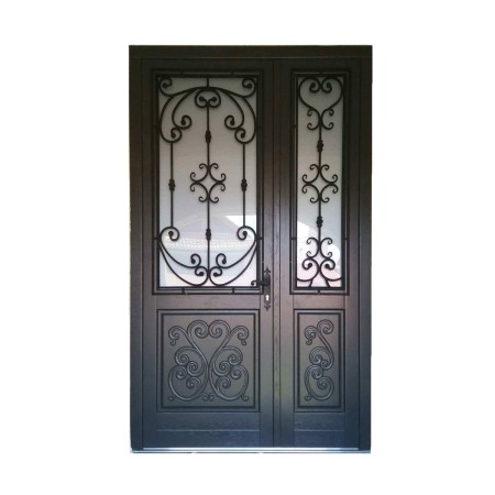 Usi de exterior din lemn stratificat - Ușă Stejar Exterior 1500x2000 – Model 36 Triplustratificat Elegant - BucinMob