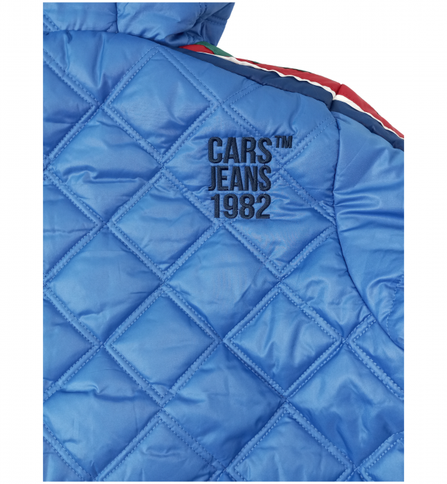 Geaca iarna baieti, Y-Cars, dungi contrastante, Albastru, 140 CM, 10 ani [5]