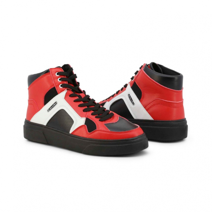 Pantofi sport barbati high top, NICK_BLACK-RED [2]