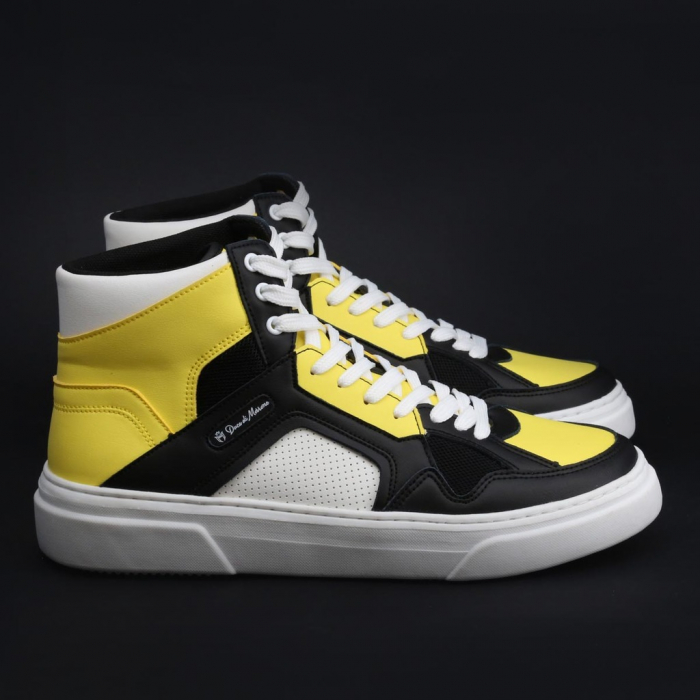 Pantofi sport barbati high top, NICK_BLACK-YELLOW [5]
