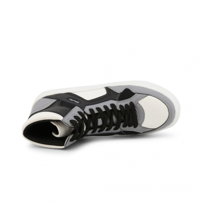 Pantofi sport barbati high top, NICK_GREY-WHITE, piele ecologica [3]
