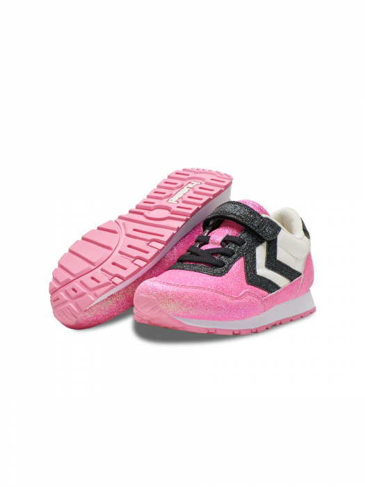 Pantofi cu sclipici pentru fete, Hummel, siret elastic si velcro, [2]