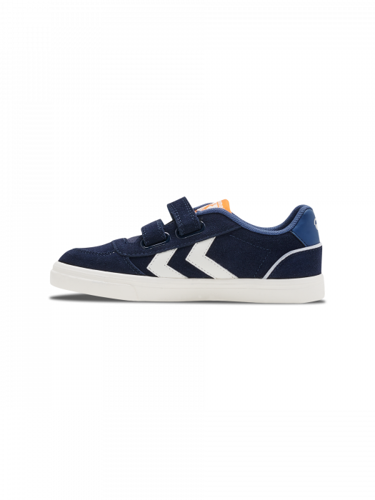 Adidasi piele pentru copii, Hummel, Stadil 3.0 JR Black Iris, inchidere velcro, [2]