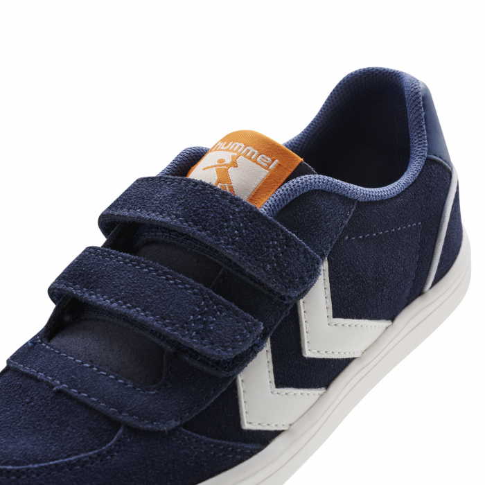 Adidasi piele pentru copii, Hummel, Stadil 3.0 JR Black Iris, inchidere velcro, [4]