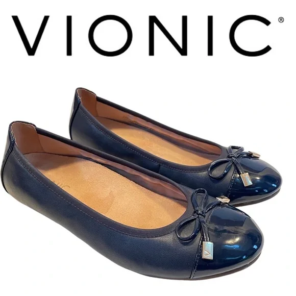 Balerini dama din piele naturala  Spark Minna Navy [15]