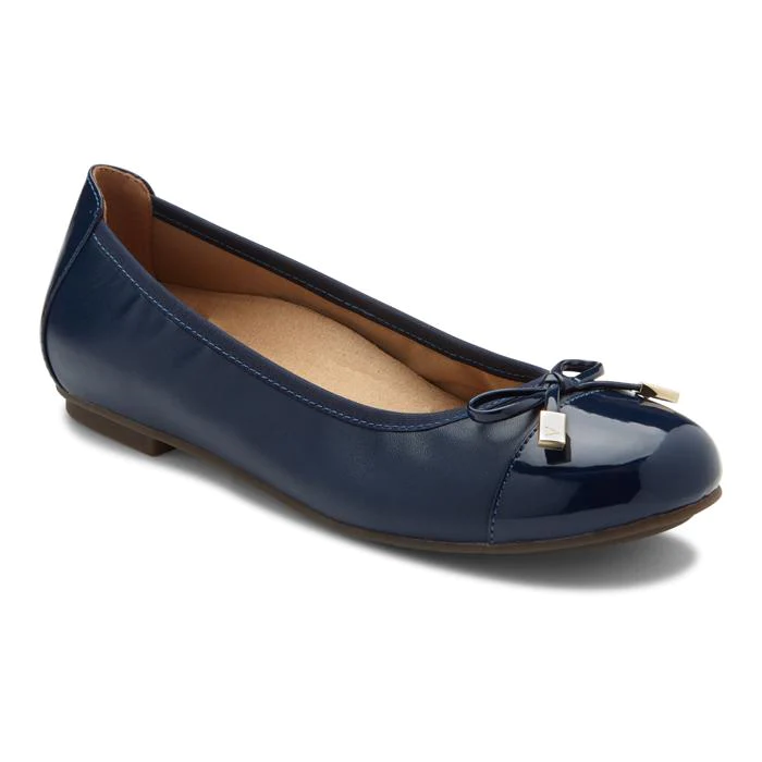 Balerini dama din piele naturala  Spark Minna Navy [7]