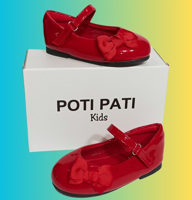 Balerini fete, Poti Pati, Red Ribbon barret, piele ecologica, [10]