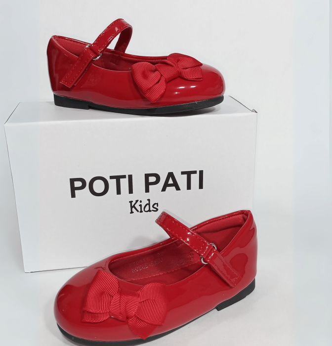 Balerini fete, Poti Pati, Red Ribbon barret, piele ecologica, [7]