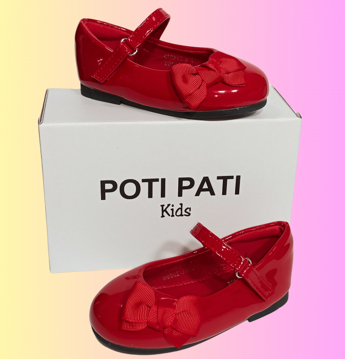 Balerini fete, Poti Pati, Red Ribbon barret, piele ecologica, [17]