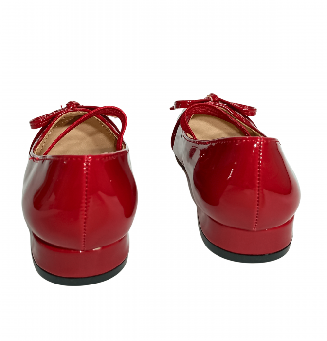 Balerini fete, Poti Pati, String Ribbon bordeaux, piele ecologica, [19]