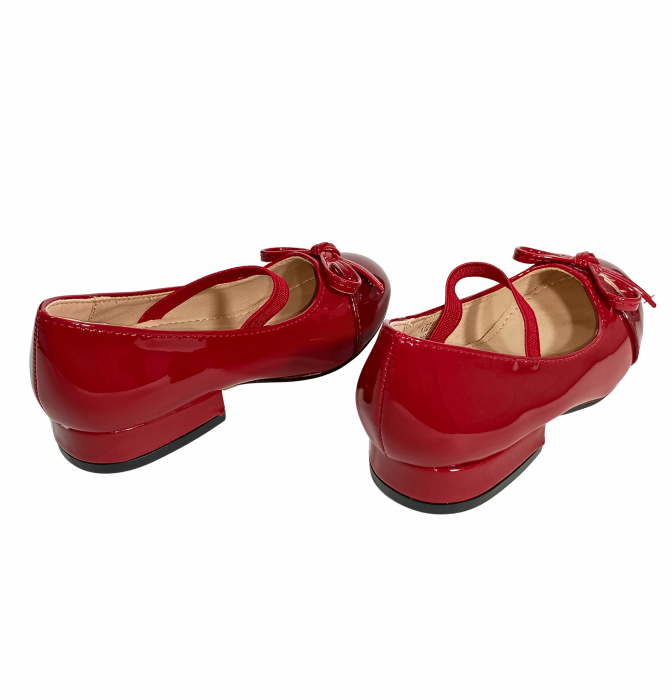 Balerini fete, Poti Pati, String Ribbon bordeaux, piele ecologica, [21]