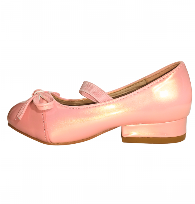 Balerini fete, Poti Pati, String Ribbon pink, piele ecologica, [7]