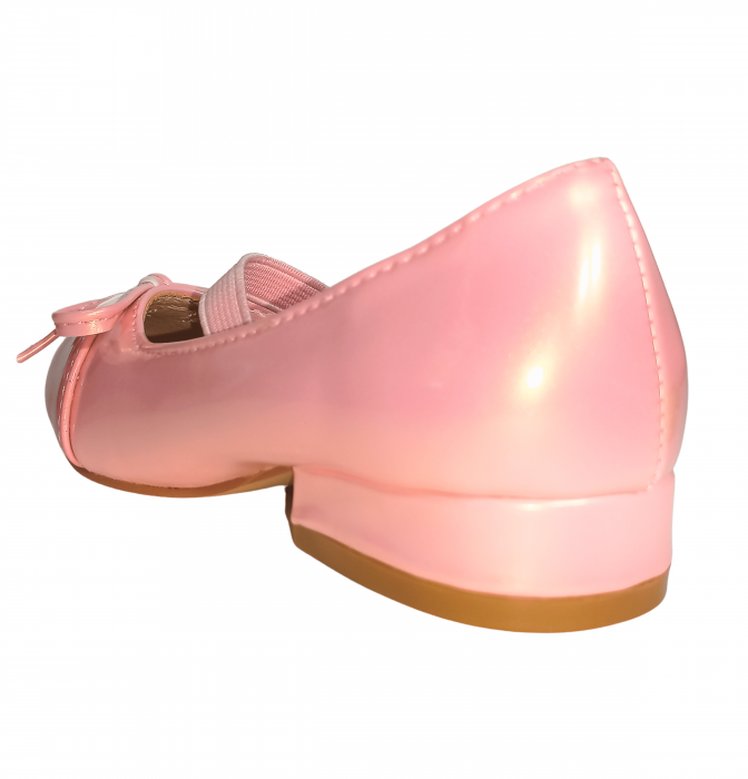 Balerini fete, Poti Pati, String Ribbon pink, piele ecologica, [5]