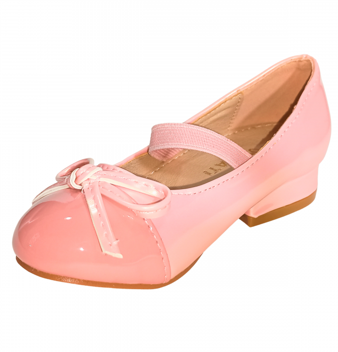 Balerini fete, Poti Pati, String Ribbon pink, piele ecologica, [8]