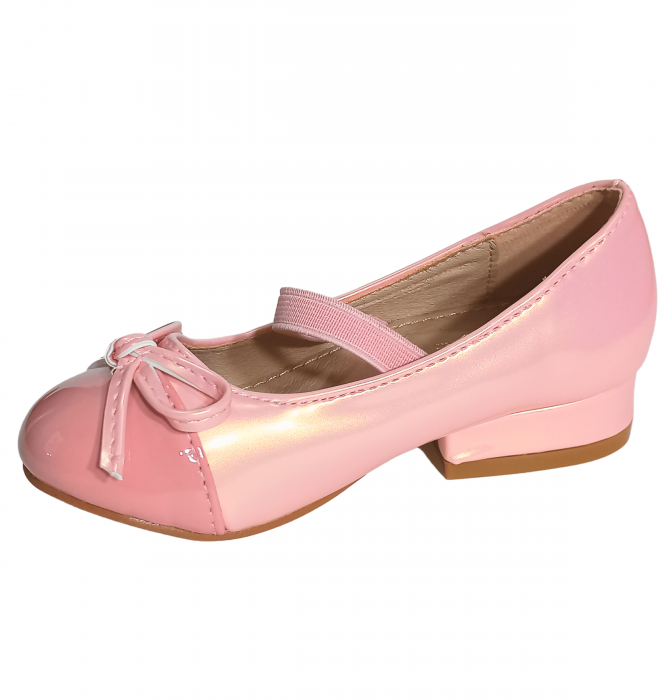 Balerini fete, Poti Pati, String Ribbon pink, piele ecologica, [2]