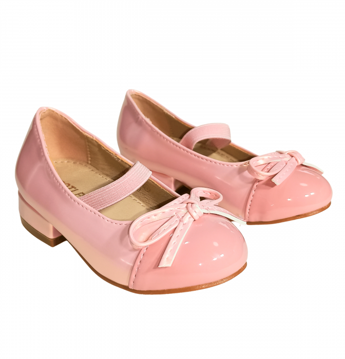 Balerini fete, Poti Pati, String Ribbon pink, piele ecologica, [13]