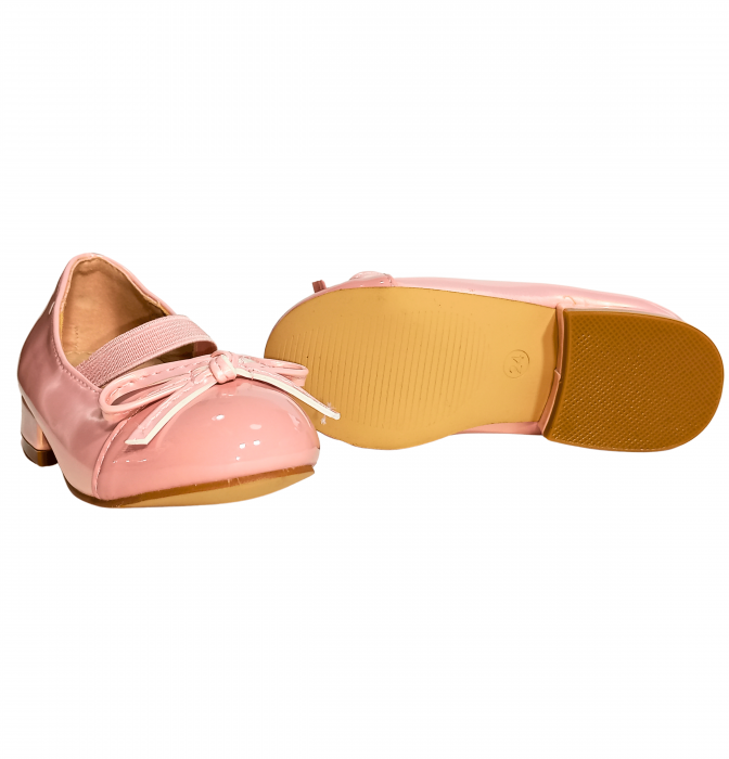 Balerini fete, Poti Pati, String Ribbon pink, piele ecologica, [11]